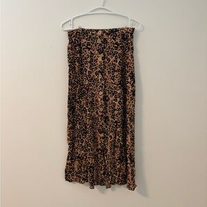 Wilfred Leopard Print Maxi Skirt - Black and Brown